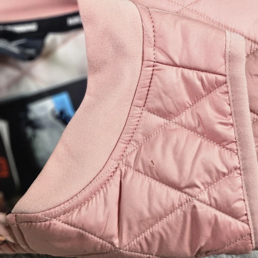 Nike Aerolayer Running Vest Womens‎ Medium Pink Quilted Full Zip Jacket